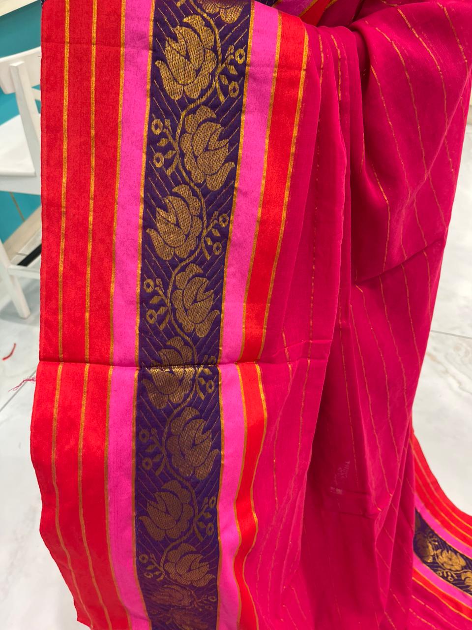 Kerala Mul Cotton Soft Fabric Saree With Kanchi Border SL215
