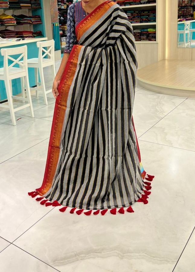 Kerala Mul Cotton Soft Fabric Saree With Kanchi Border SL215