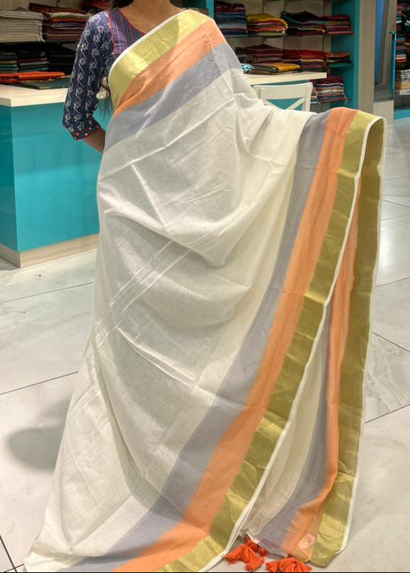 Kerala Mul Cotton Soft Fabric Saree SL215