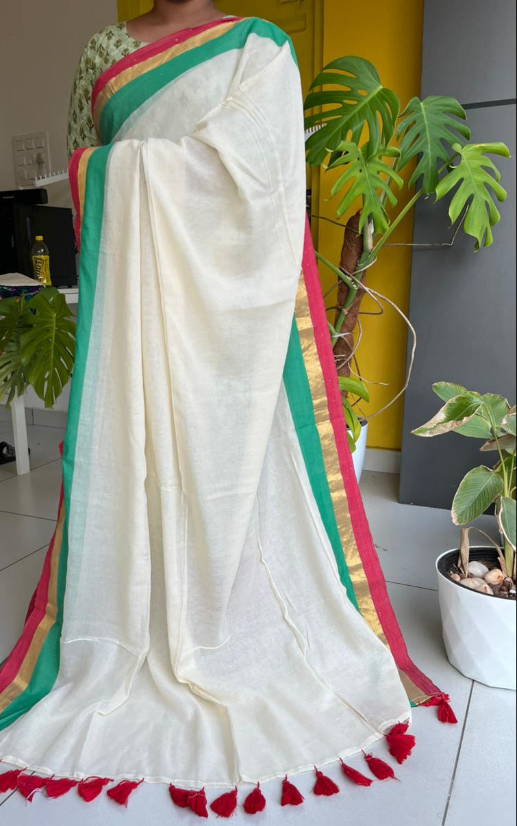 Kerala Mul Cotton Soft Fabric Saree SL215