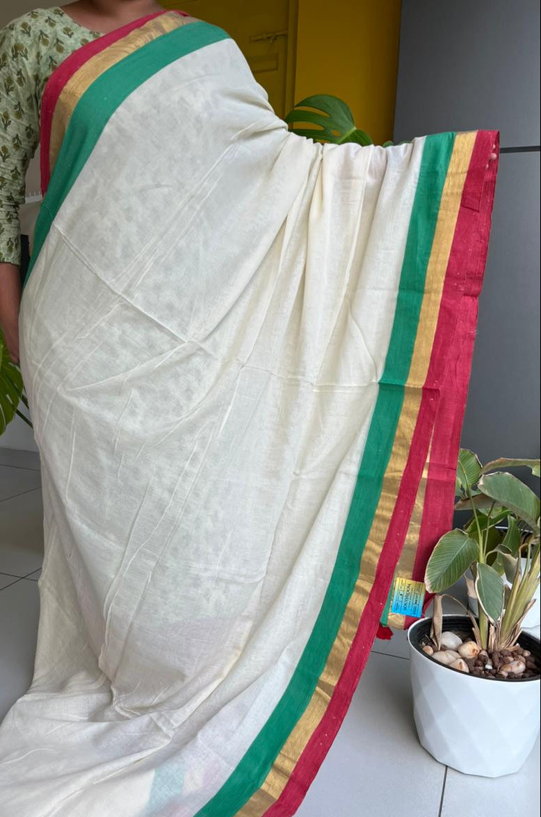 Kerala Mul Cotton Soft Fabric Saree SL215