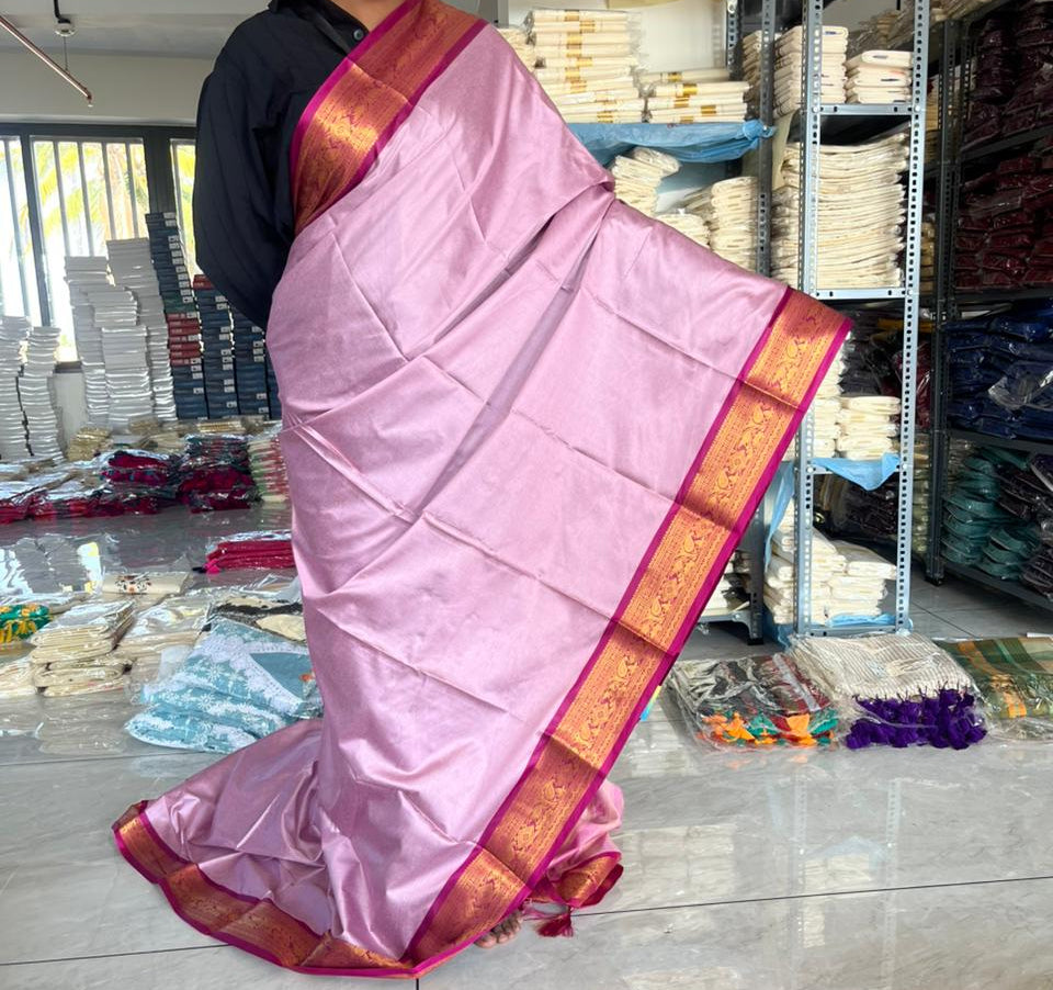 Semi Silk Zari Woven Border Saree SL173