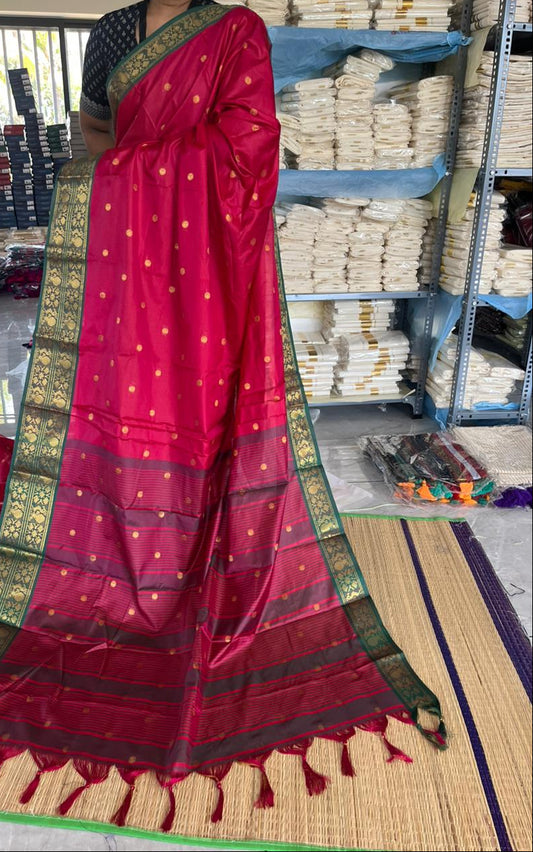 Polka Cotton Silk Saree SL173