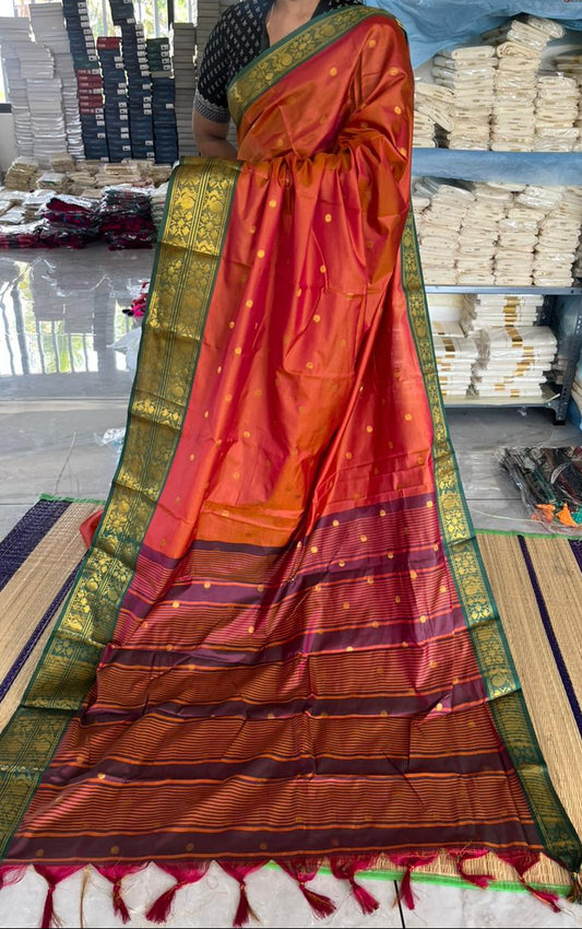 Polka Cotton Silk Saree SL173