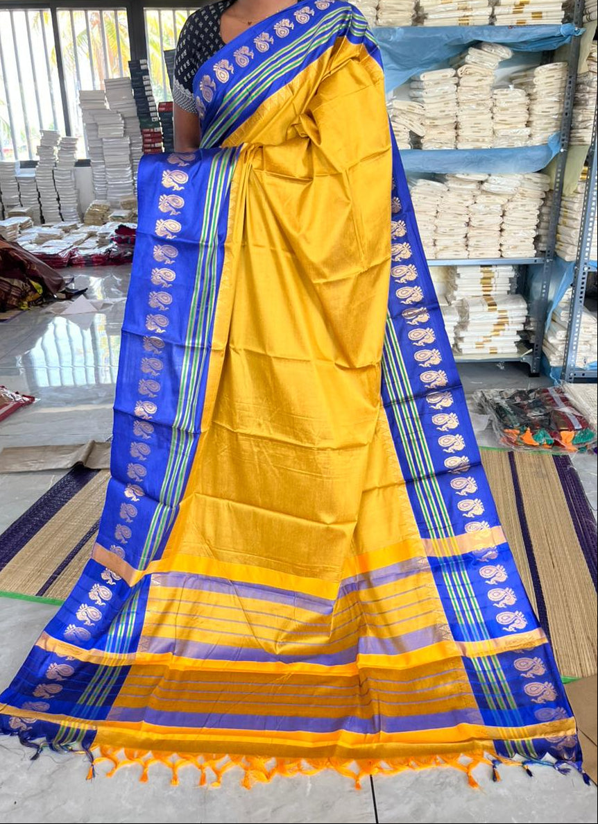 Semi Silk Zari Woven Border Saree SL277