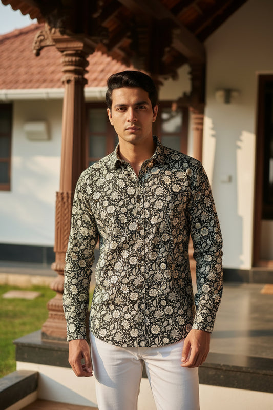 Cotton Printed Full Sleeve Shirt SL234