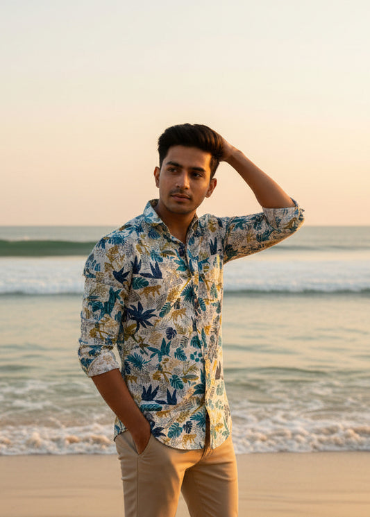 Cotton Printed Full Sleeve Shirt SL234