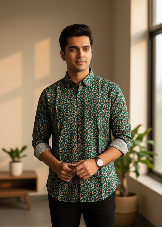 Cotton Printed Full Sleeve Shirt SL234