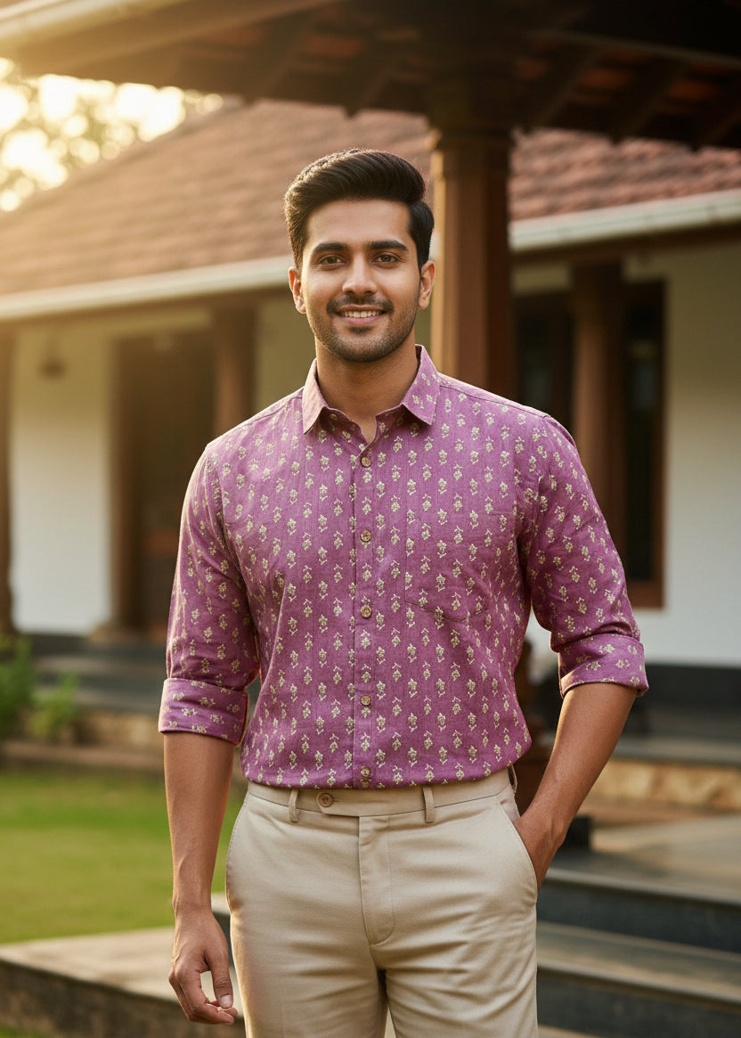 Cotton Printed Full Sleeve Shirt SL234