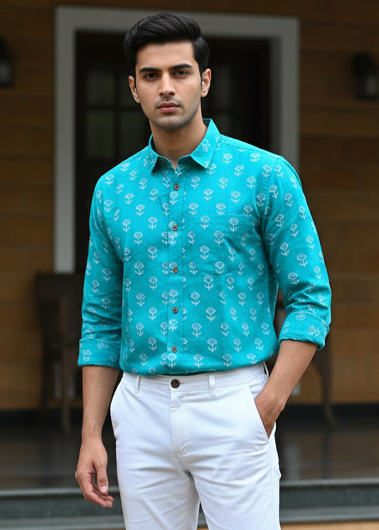 Cotton Printed Full Sleeve Shirt SL234