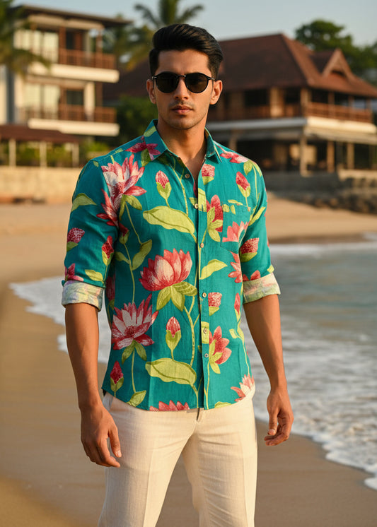 Cotton Printed Full Sleeve Shirt SL234
