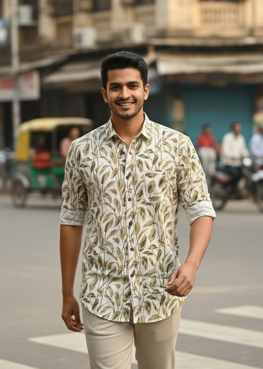 Cotton Printed Full Sleeve Shirt SL234