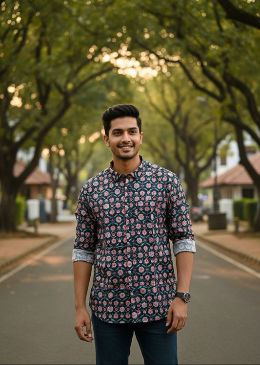 Cotton Printed Full Sleeve Shirt SL234