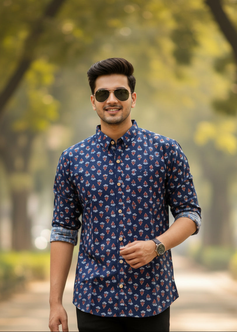 Cotton Printed Full Sleeve Shirt SL234