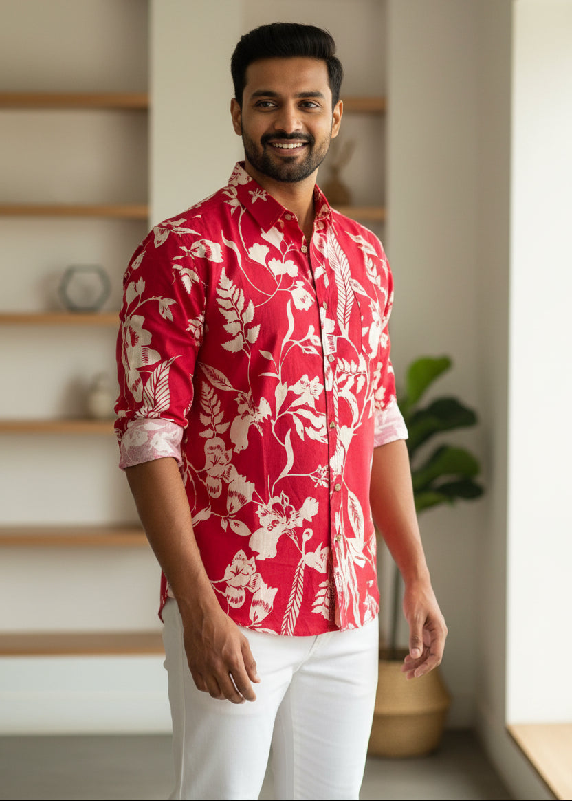 Cotton Printed Full Sleeve Shirt SL234
