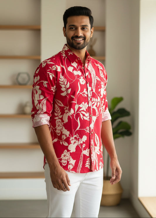 Cotton Printed Full Sleeve Shirt SL234