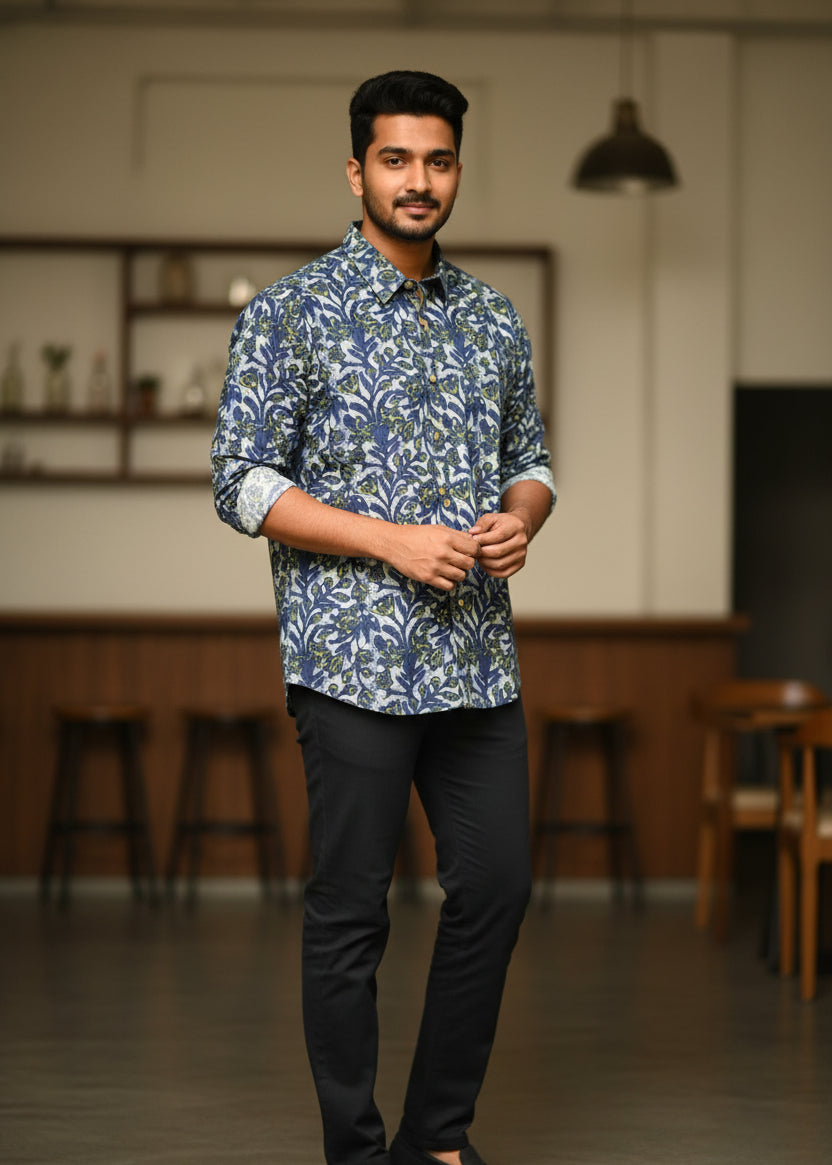 Cotton Printed Full Sleeve Shirt SL234
