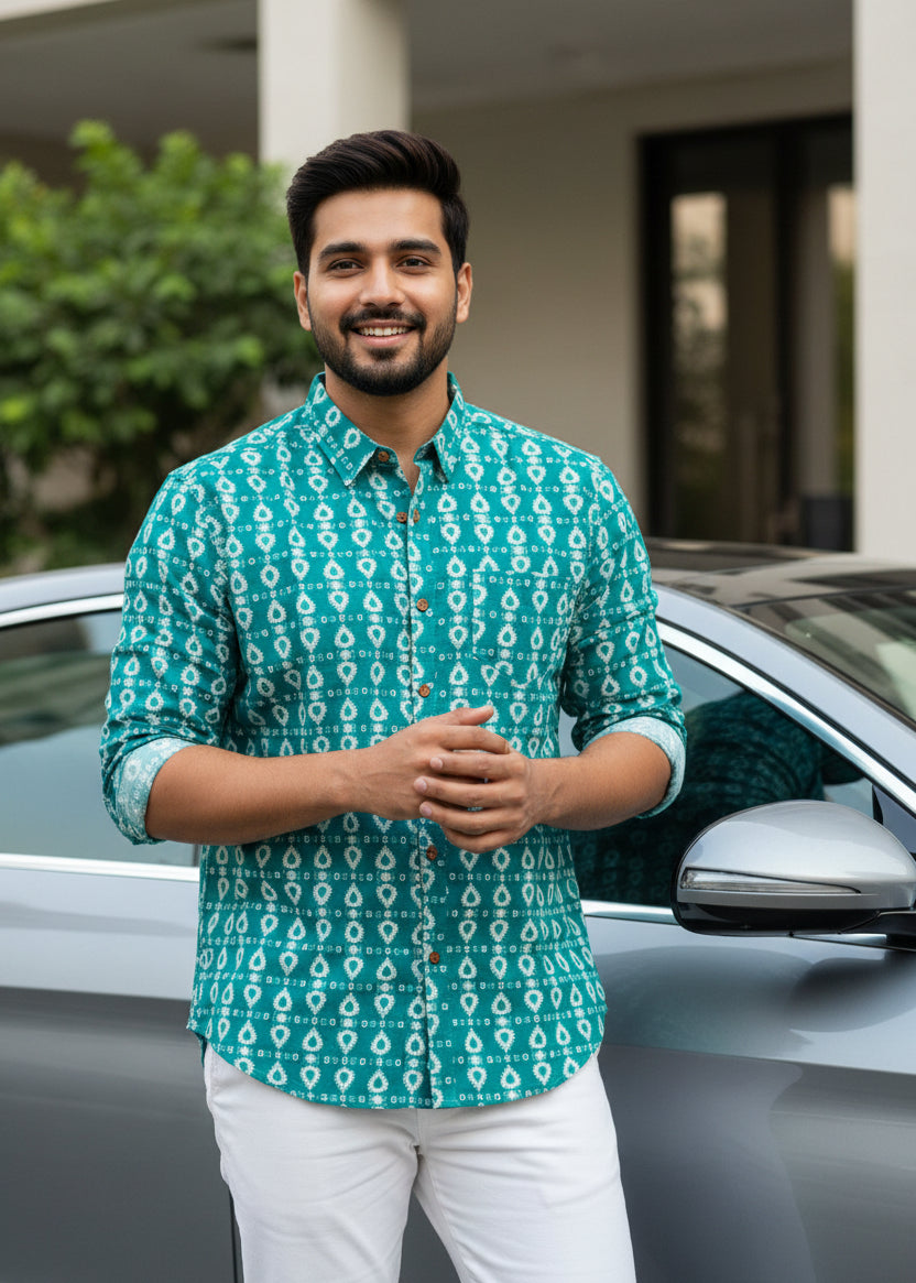 Cotton Printed Full Sleeve Shirt SL234