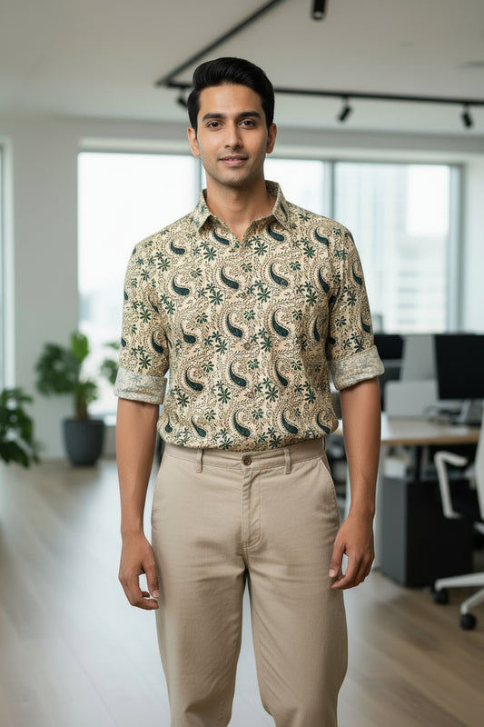 Cotton Printed Half Sleeve Shirt SL234