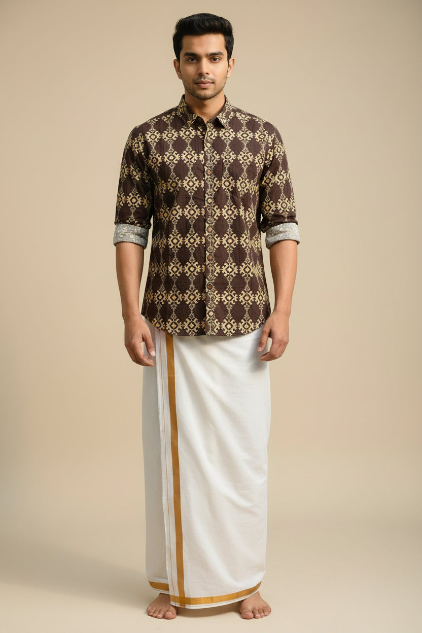 Cotton Printed Full Sleeve Shirt SL234