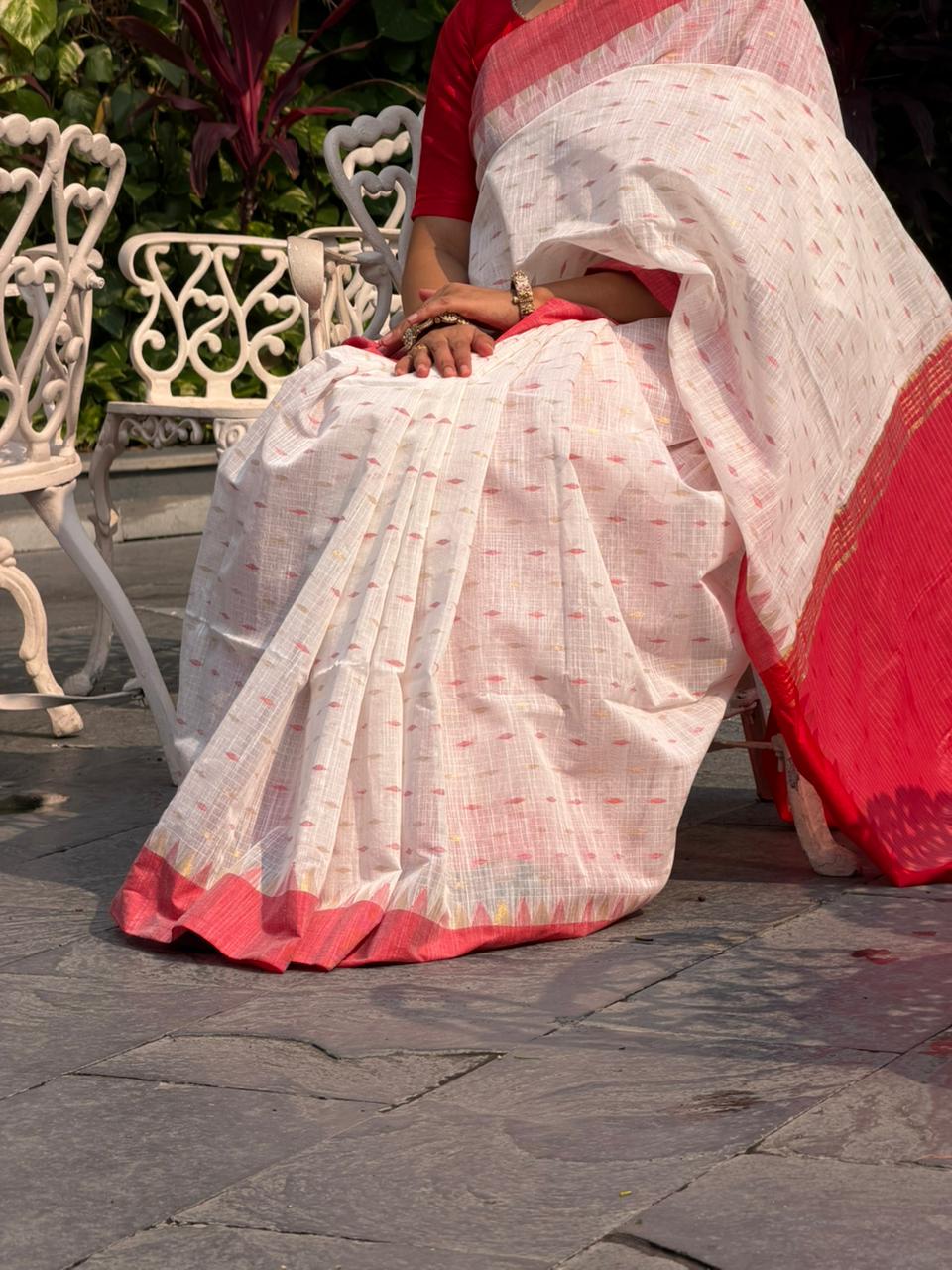 Southloom Cotton Silk Saree with Zari Woven Borders and Pallu SL278