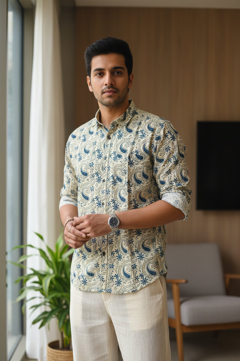 Cotton Printed Full Sleeve Shirt SL234