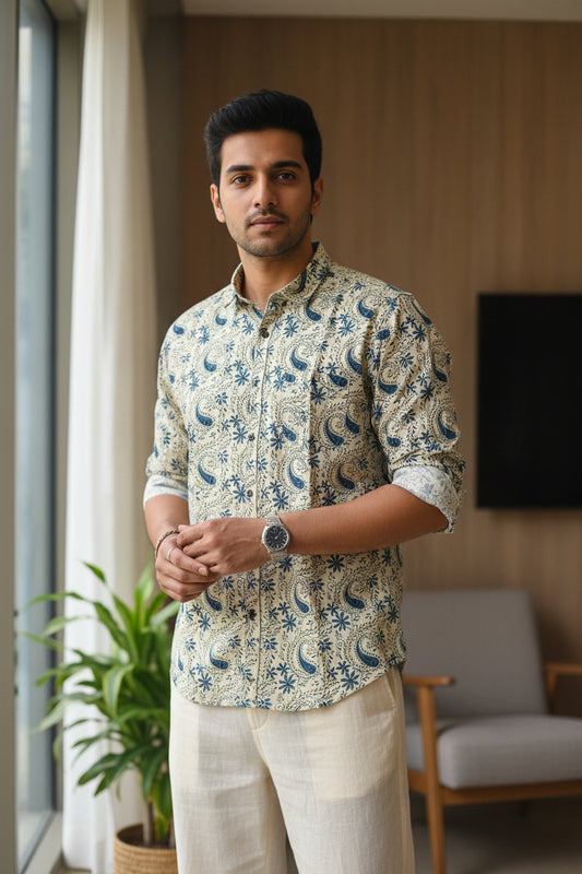 Cotton Printed Full Sleeve Shirt SL234