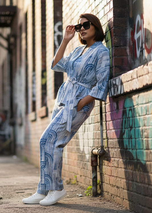 Southloom Cotton Block Printed Co-ord Set For Woman SL304