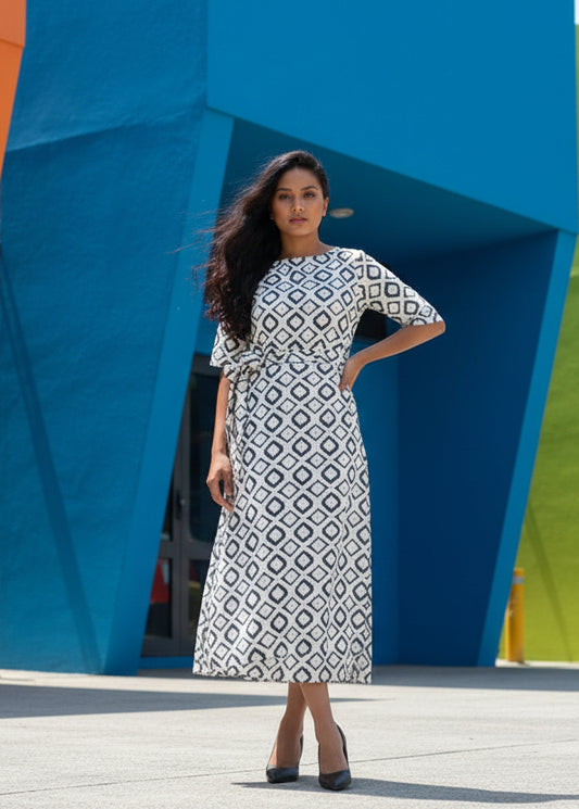 Cotton Printed Woman Dress SL293