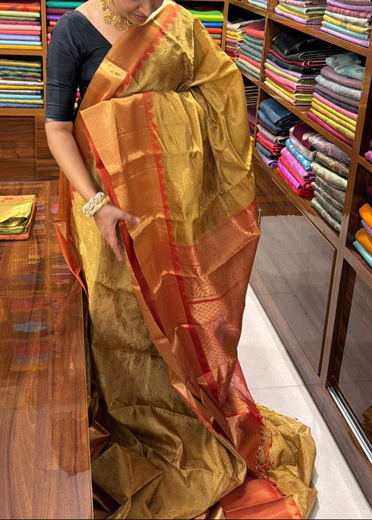 Pure Handloom Bridal Kanchipuram Silk Sarees SL296