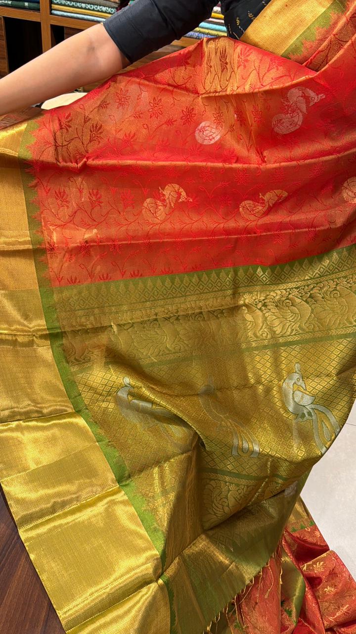Pure Handloom Bridal Kanchipuram Silk Sarees SL296
