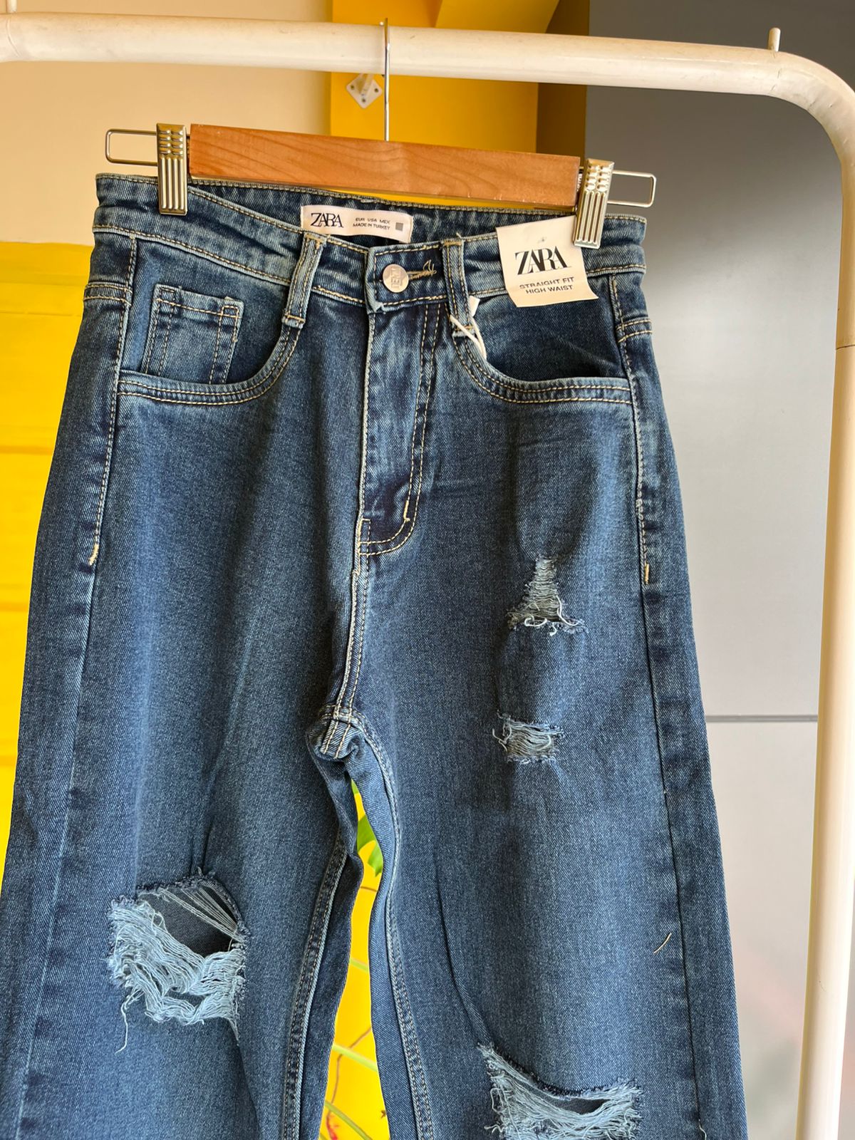 Ripped Wide-Leg Denim Jeans For Women SL294