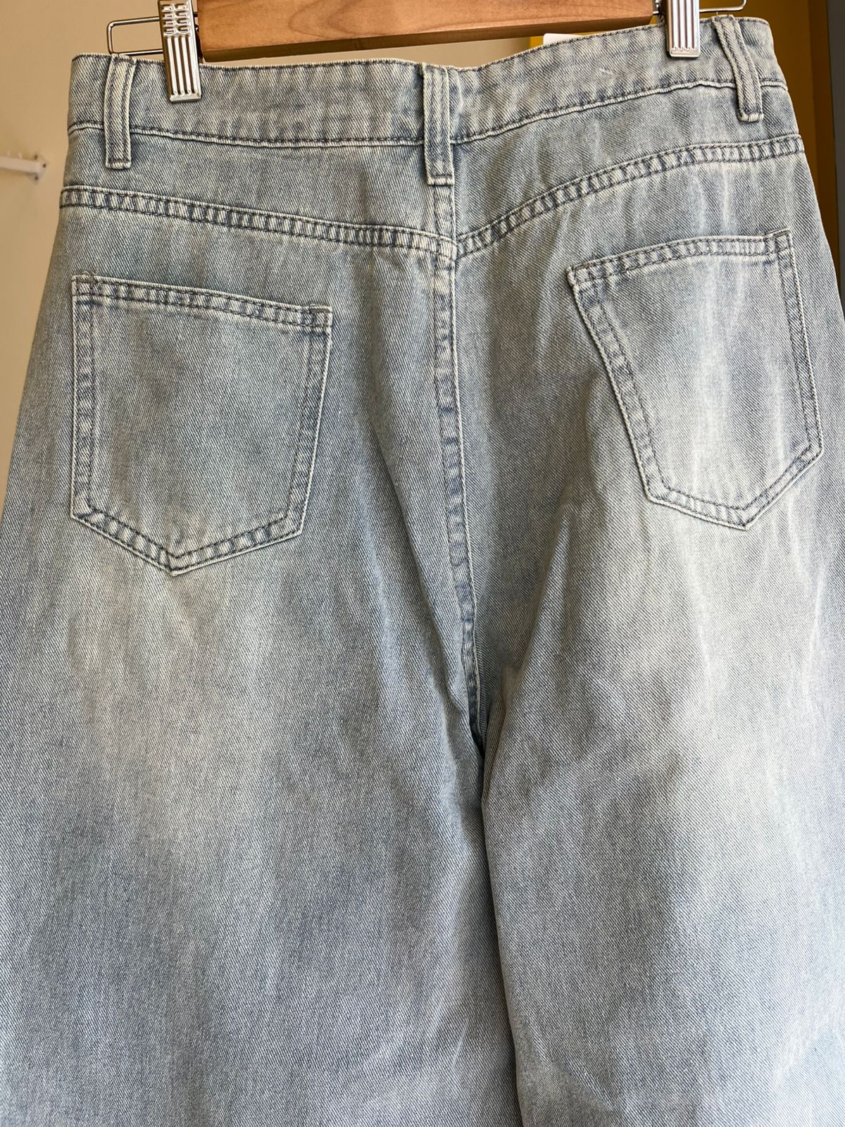 Wide Leg Denim Embroidery Jeans For Women SL294