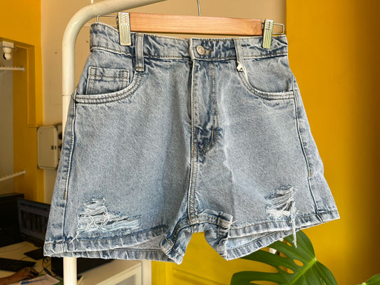 Ripped High-Waist Denim Shorts For Women SL294