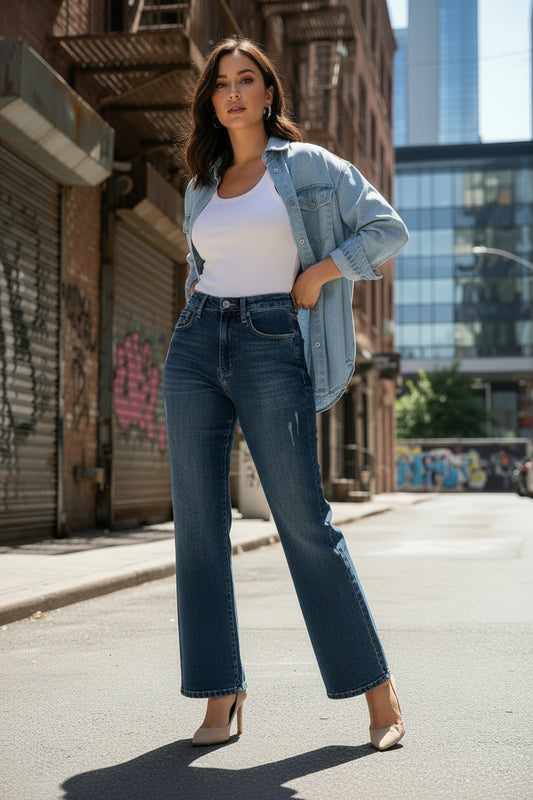 Straight Fit Jeans For Women SL294