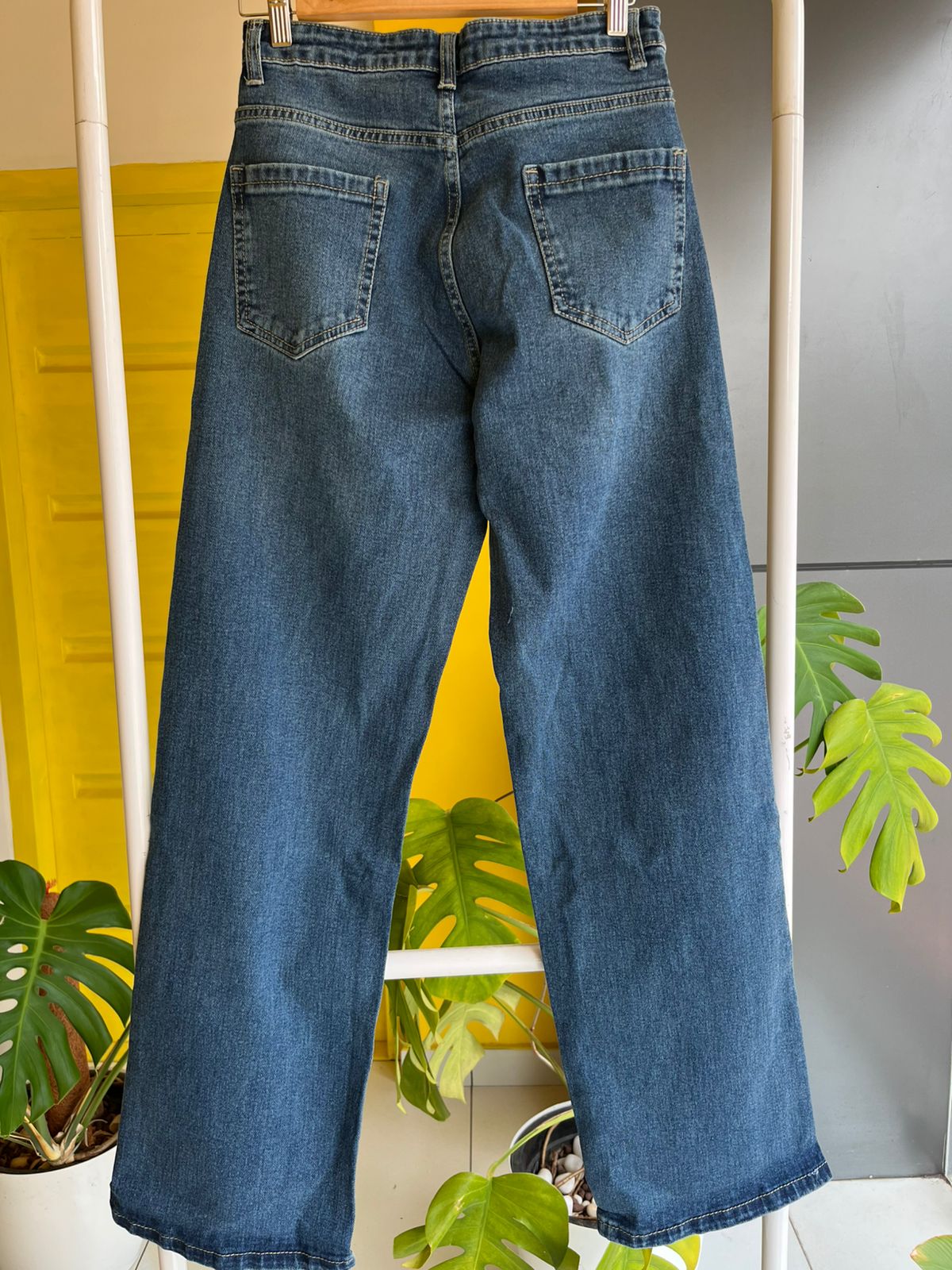 Ripped Wide-Leg Denim Jeans for Women