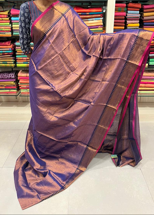 Tissue Mul Cotton Saree SL215