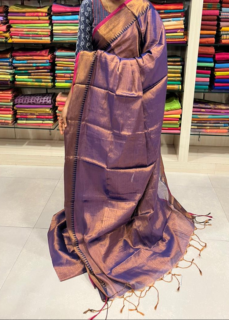 Tissue Mul Cotton Saree SL215