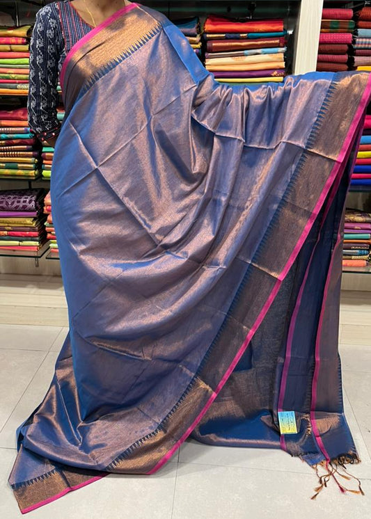 Tissue Mul Cotton Saree SL215