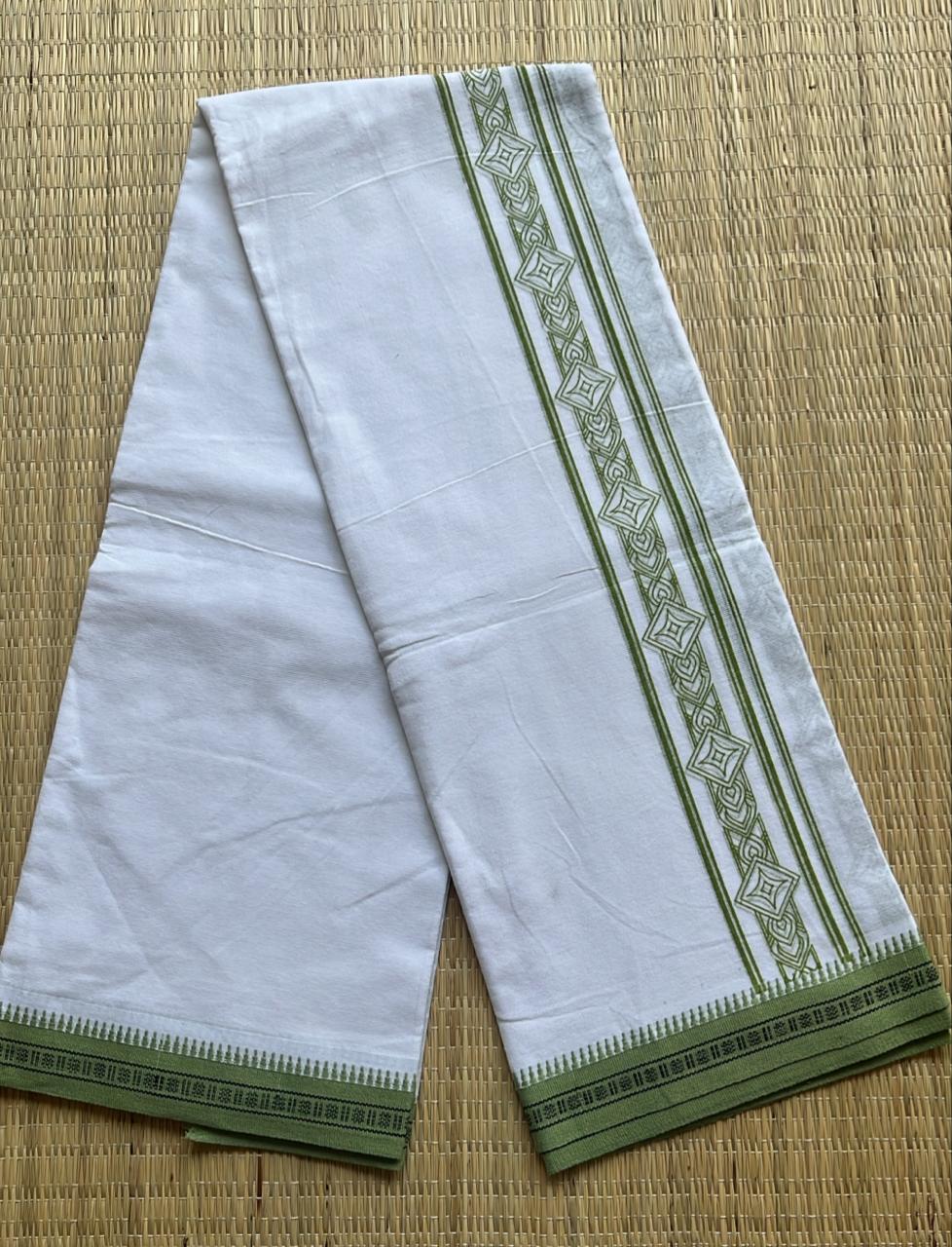 Pure White Printed  Single Dhoti SL319