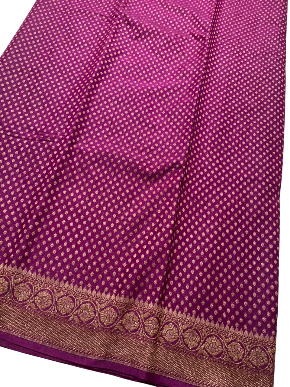 Southloom  Munga Silk Saree with Woven Work on Body and Borders (Purple)