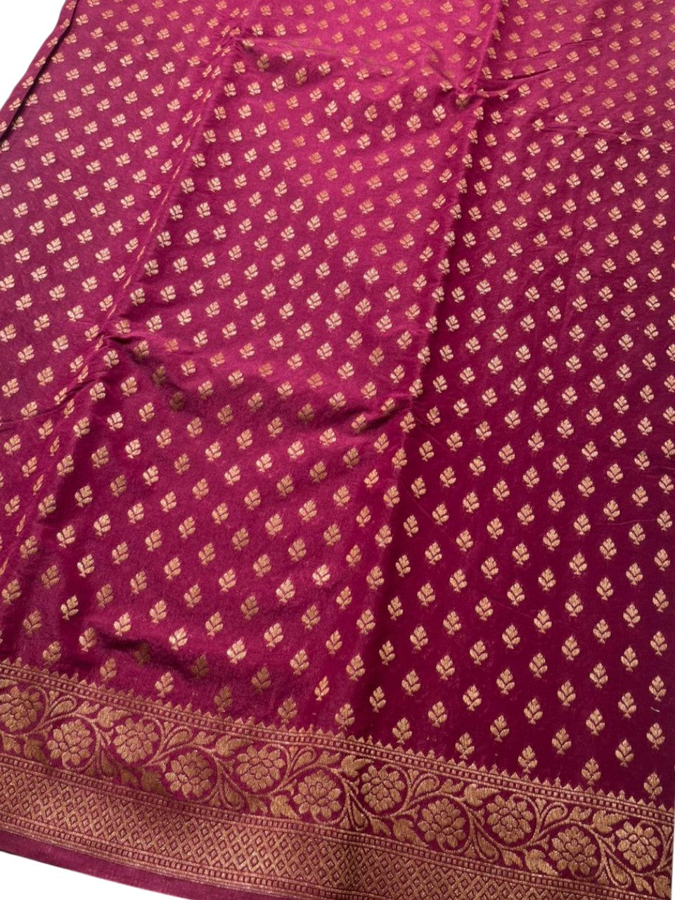 Southloom  Munga Silk Saree with Woven Work on Body and Borders (Purple)