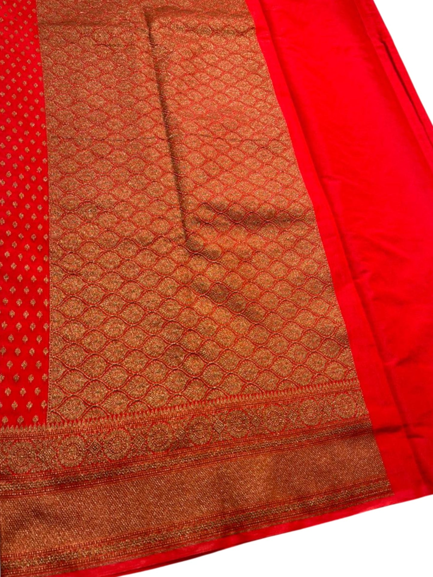 Southloom Munga Silk Saree with Woven Work on Body and Borders (Orange)