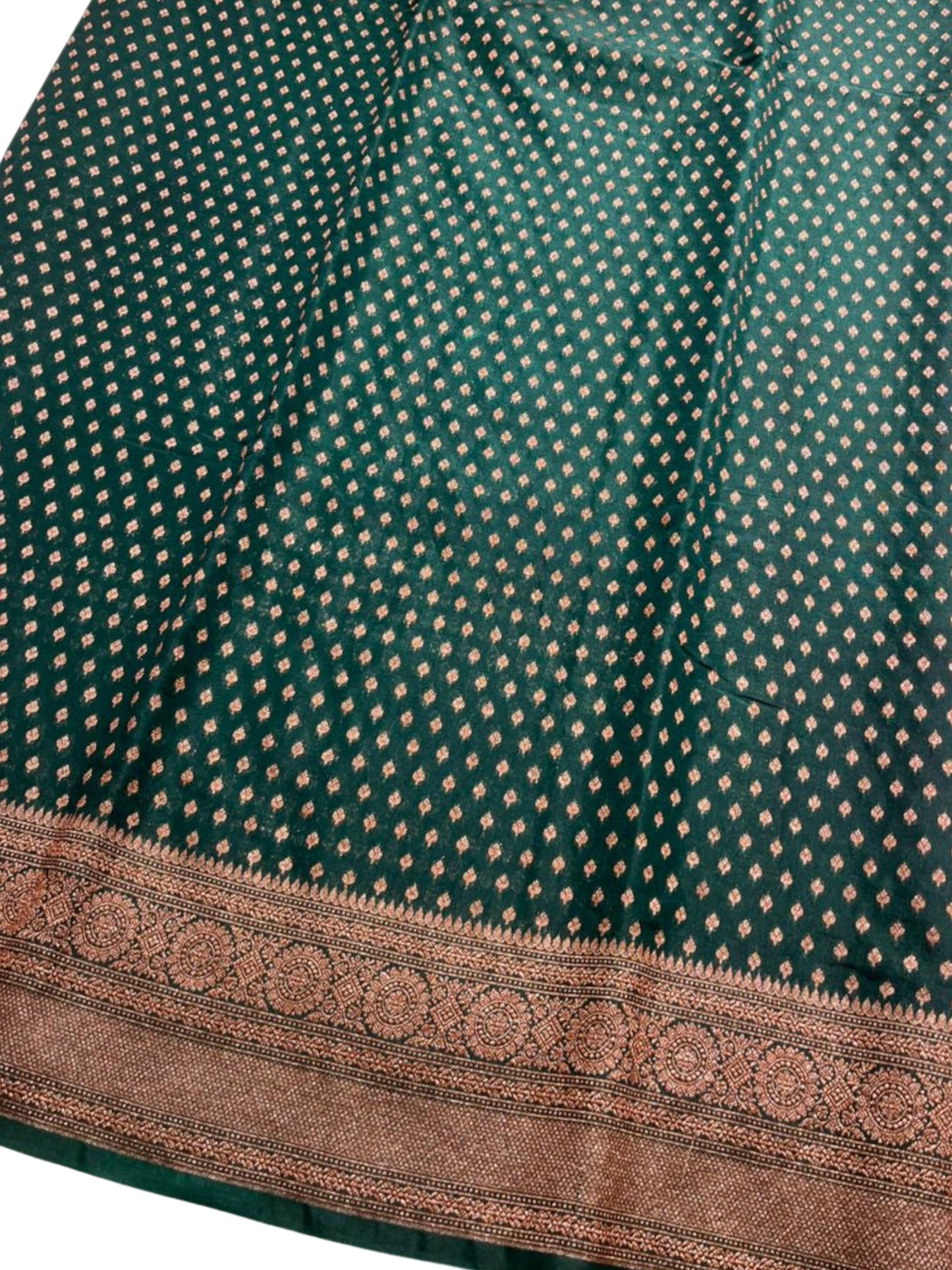 Southloom Munga Silk Saree with Woven Work on Body and Borders (Green)