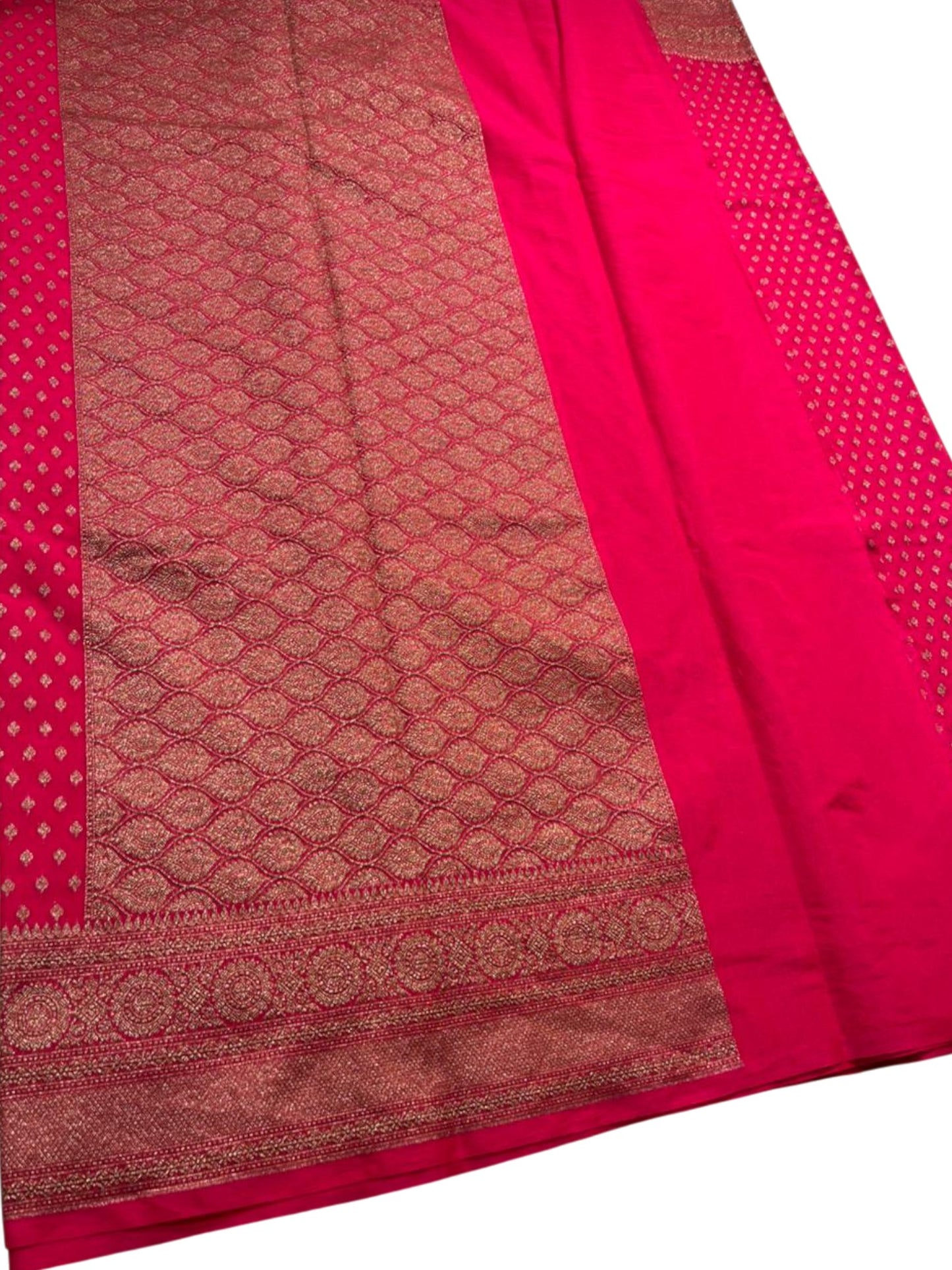 Southloom Munga Silk Saree with Woven Work on Body and Borders (Pink)