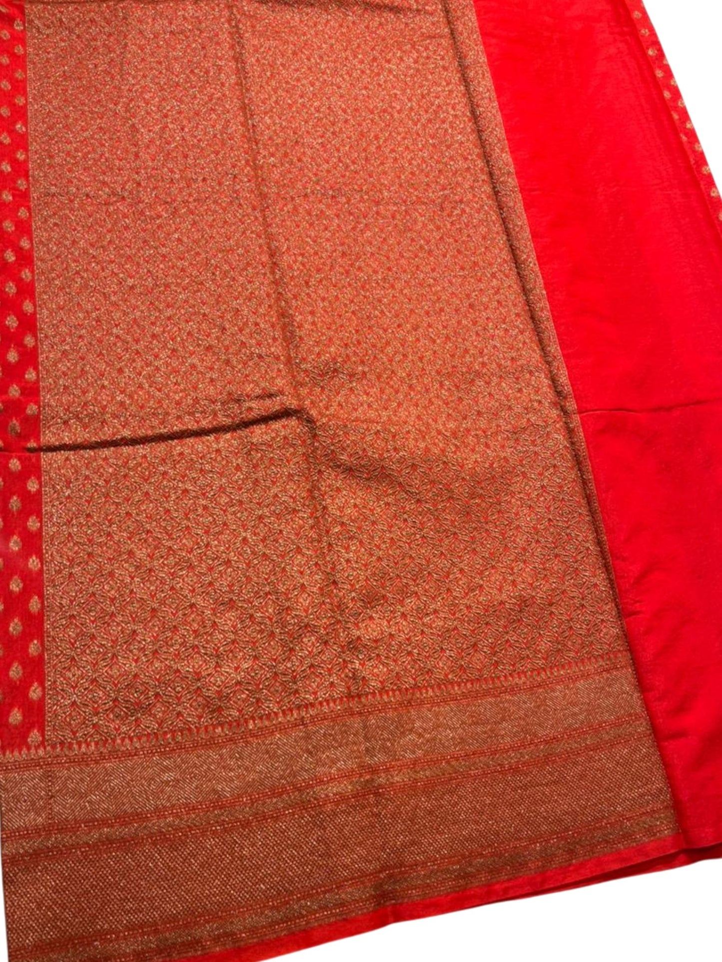 Southloom Munga Silk Saree with Woven Work on Body and Borders (Orange)
