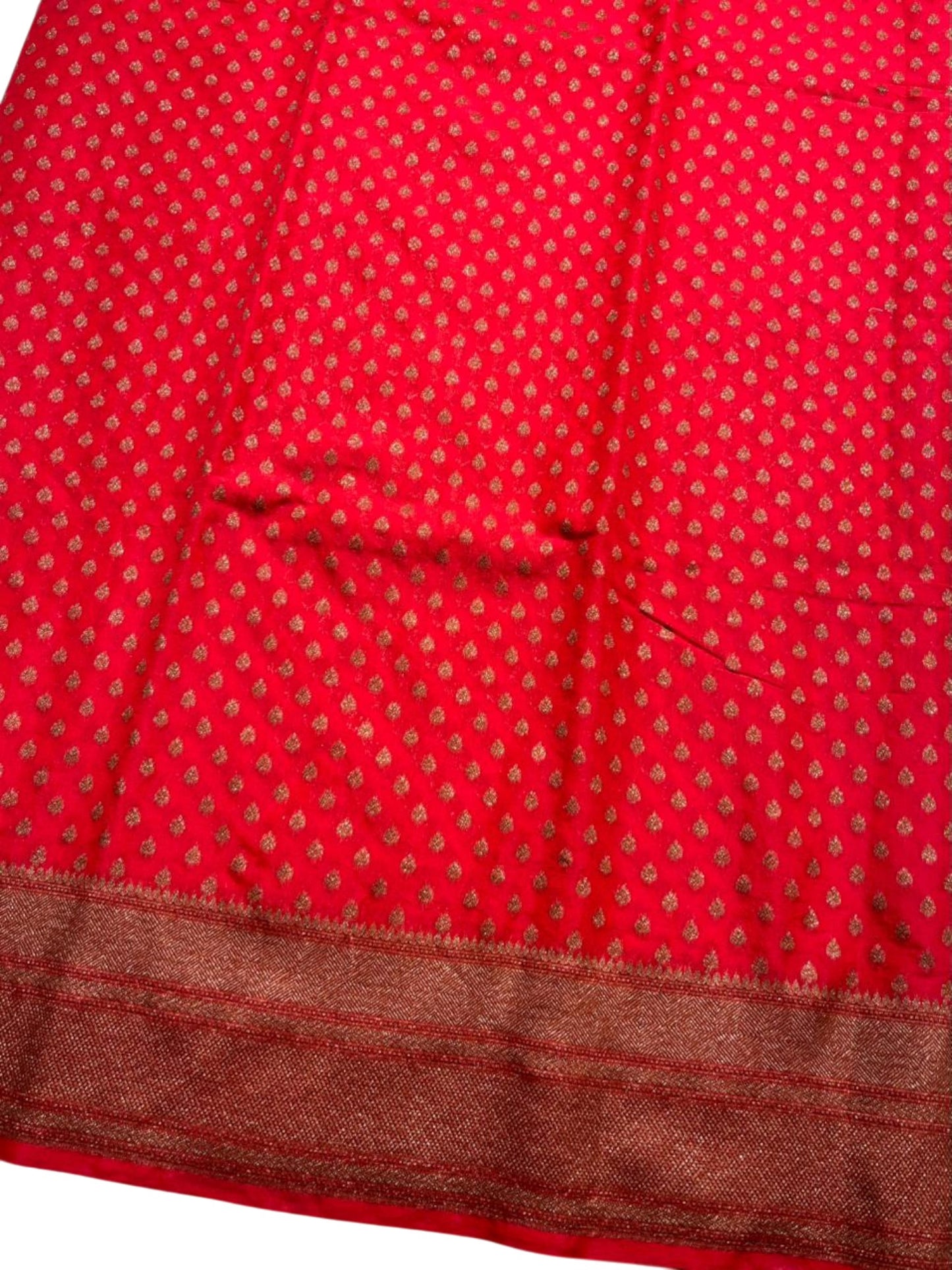 Southloom Munga Silk Saree with Woven Work on Body and Borders (Red)