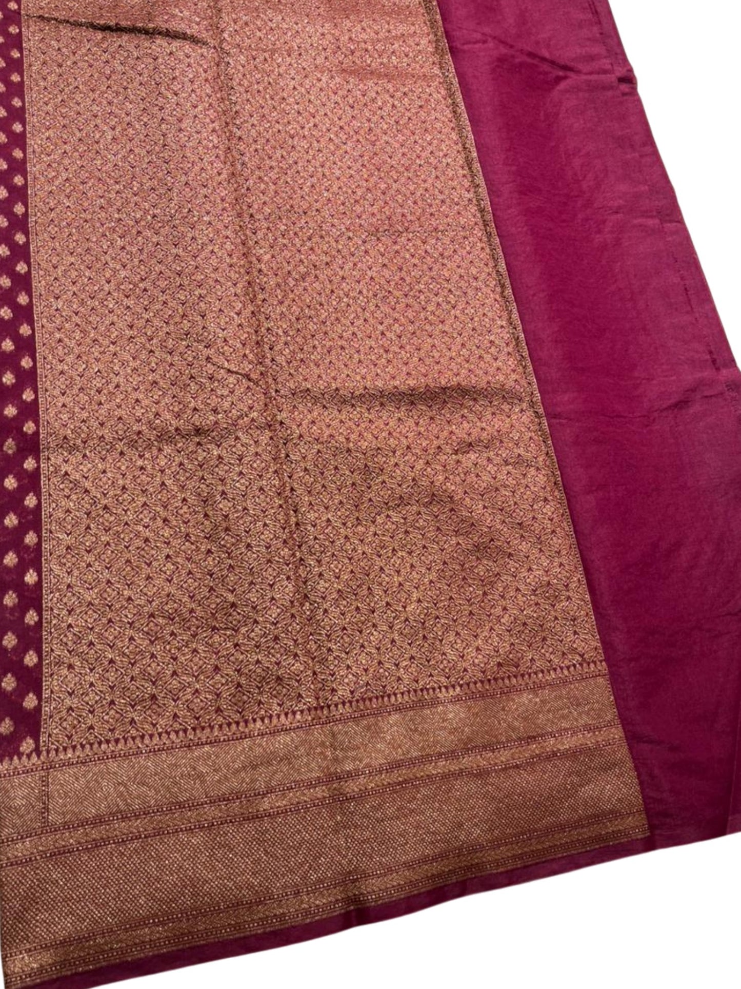 Southloom Munga Silk Saree with Woven Work on Body and Borders (Purple)