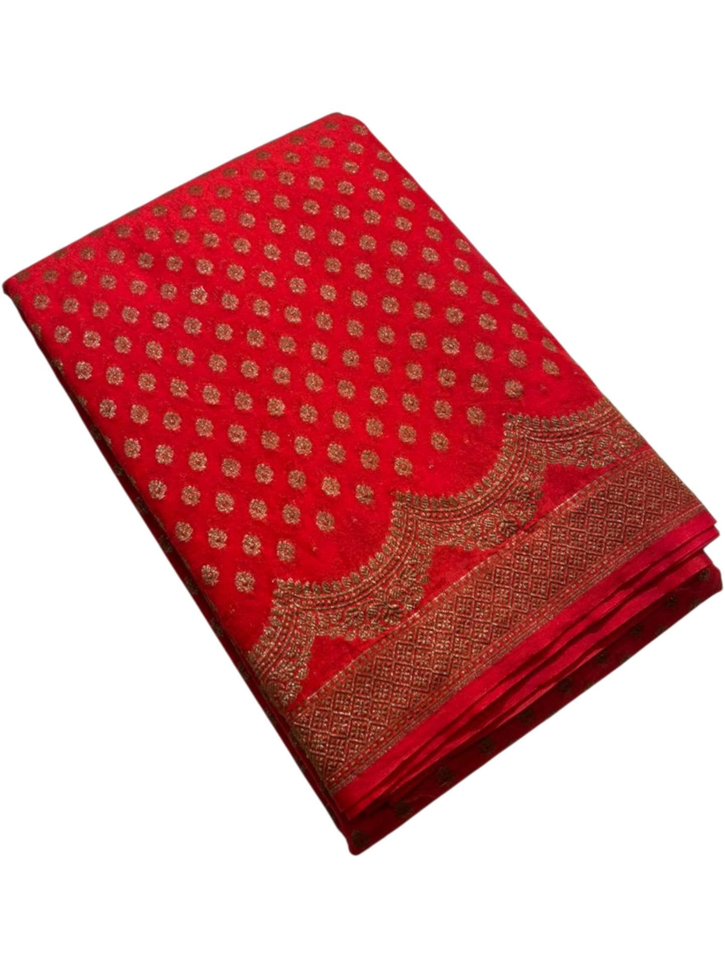 Southloom Munga Silk Saree with Woven Work on Body and Borders (Red)