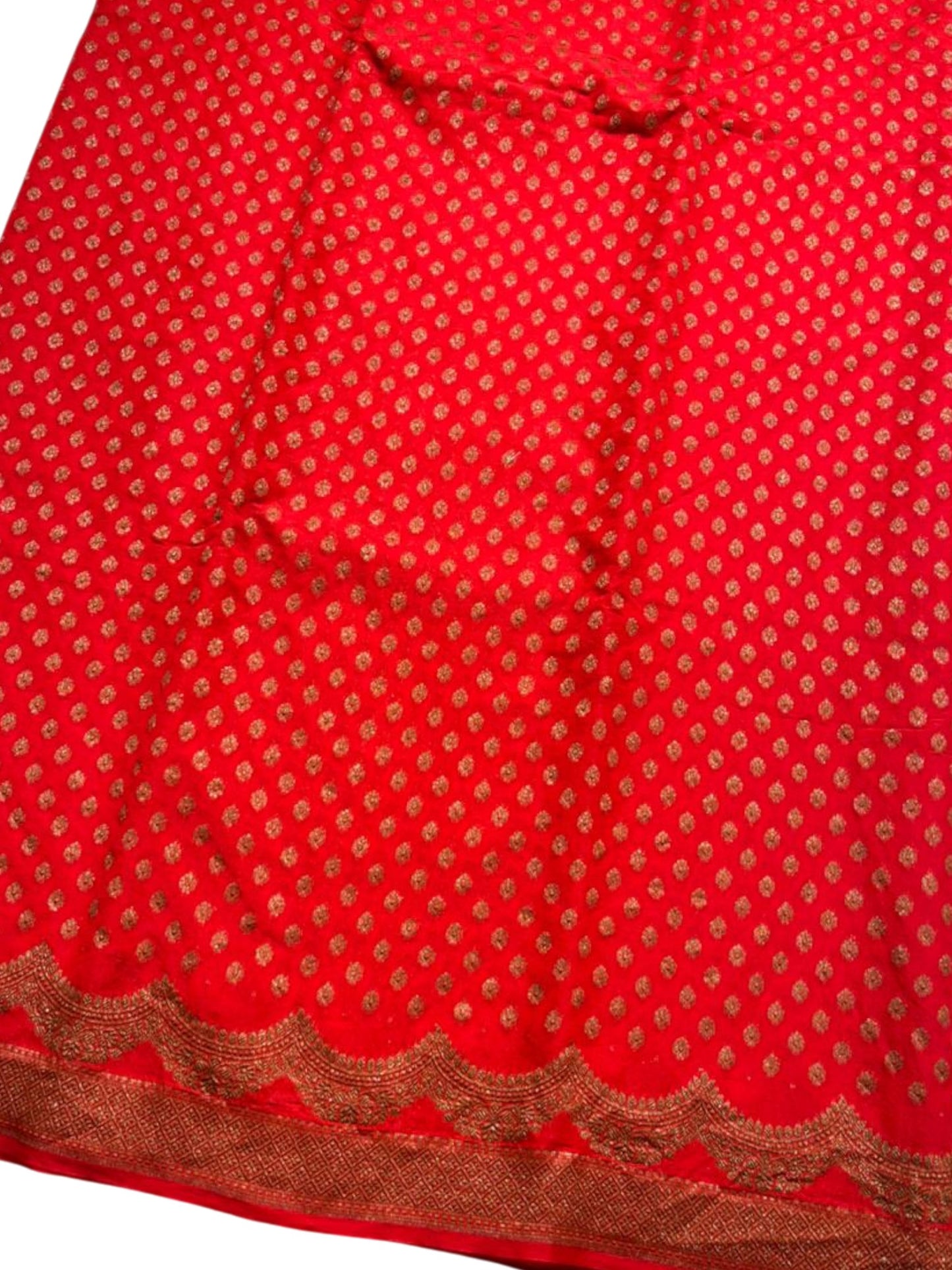 Southloom Munga Silk Saree with Woven Work on Body and Borders (Red)